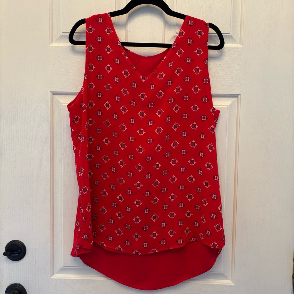 Red Sleeveless Top
